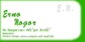 erno mogor business card