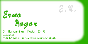 erno mogor business card